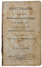 Load image into Gallery viewer, Hunter.  Select Melodies 1852 Methodist hymnal