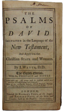 Load image into Gallery viewer, Watts, I. The Psalms of David Imitated in the Language of the New Testament (1732) 8th ed.