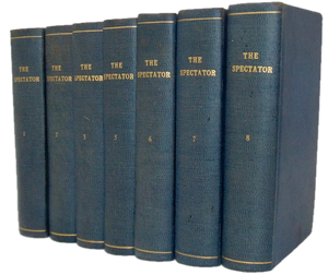 Addison & Steele. 1757 The Spectator, Volumes One to Eight (8 volumes)