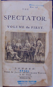 Addison & Steele. 1757 The Spectator, Volumes One to Eight (8 volumes)