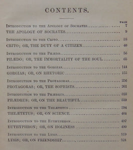 Plato. Select Dialogues of Plato: A New and Literal Version