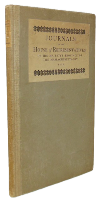 Journals of the House of Representatives of Massachusetts-Bay, 1715