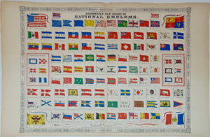 [Flags of the World] Johnson's New Chart of National Emblems (1868)