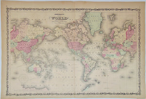 [MAP] Johnson's Map of the World on Mercator's Projection