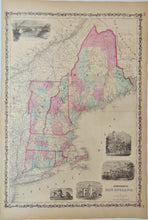 Load image into Gallery viewer, [MAP] Johnson&#39;s New England (c. 1860)