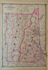 [MAP] Johnson's New Hampshire and Vermont (c. 1860)