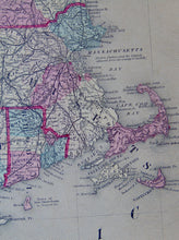 Load image into Gallery viewer, [MAP] Johnson&#39;s New England (c. 1860)