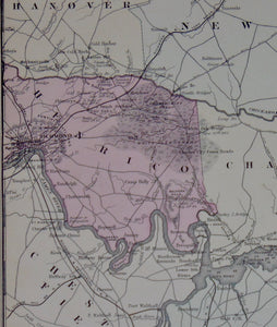 [CIVIL WAR MAP] Johnson's Map of the Vicinity of Richmond, and Peninsular Campaign in Virginia