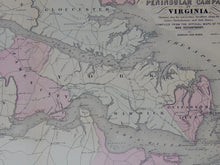 Load image into Gallery viewer, [CIVIL WAR MAP] Johnson&#39;s Map of the Vicinity of Richmond, and Peninsular Campaign in Virginia