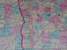 Load image into Gallery viewer, [MAP] Johnson&#39;s Georgia and Alabama (c. 1860)