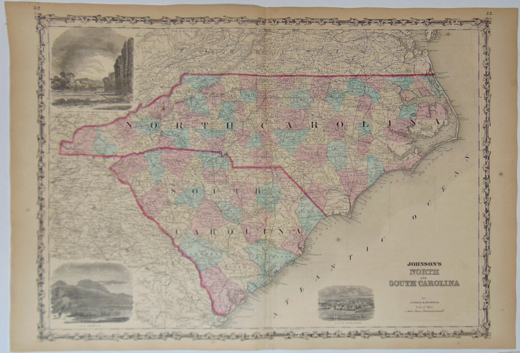 [MAP] Johnson's North and South Carolina (c. 1860)