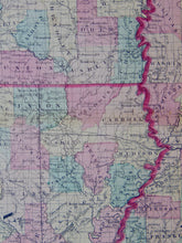 Load image into Gallery viewer, [MAP] Johnson&#39;s Arkansas, Mississippi, and Louisiana (c. 1860)