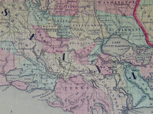 Load image into Gallery viewer, [MAP] Johnson&#39;s Arkansas, Mississippi, and Louisiana (c. 1860)