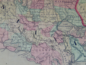 [MAP] Johnson's Arkansas, Mississippi, and Louisiana (c. 1860)