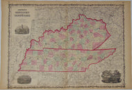 [MAP] Johnson's Kentucky and Tennessee (c. 1860)