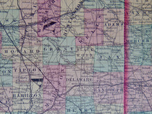 Load image into Gallery viewer, [MAP] Johnson&#39;s Ohio and Indiana (c. 1860)