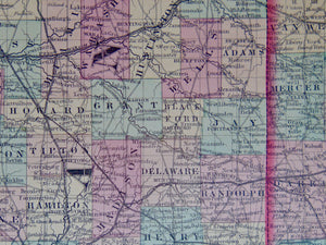 [MAP] Johnson's Ohio and Indiana (c. 1860)