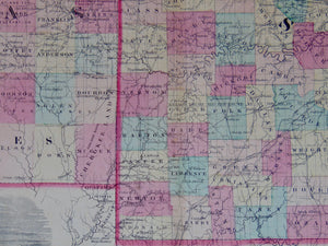 [MAP] Johnson's Missouri and Kansas  (c. 1860)