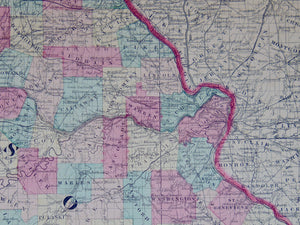 [MAP] Johnson's Missouri and Kansas  (c. 1860)