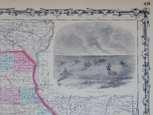 [MAP] Johnson's Missouri and Kansas  (c. 1860)