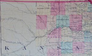 [MAP] Johnson's Missouri and Kansas  (c. 1860)