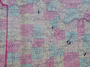 [MAP] Johnson's Missouri and Kansas  (c. 1860)