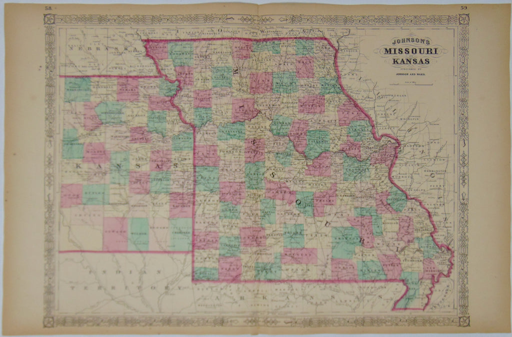 [MAP] Johnson's Missouri and Kansas (1865)