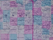 Load image into Gallery viewer, [MAP] Johnson&#39;s Missouri and Kansas (1865)