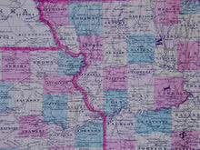 Load image into Gallery viewer, [MAP] Johnson&#39;s Missouri and Kansas (1865)