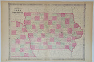 [MAP] Johnson's Iowa and Nebraska  (1864)