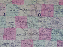 Load image into Gallery viewer, [MAP] Johnson&#39;s Iowa and Nebraska  (1864)