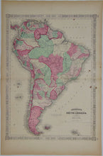 Load image into Gallery viewer, [MAP] Johnson&#39;s South America (1863)