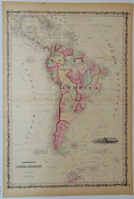 Load image into Gallery viewer, [MAP] Johnson&#39;s South America (c. 1861)