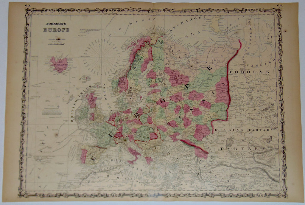 [MAP] Johnson's Europe (c. 1861)