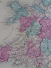 Load image into Gallery viewer, [MAP] Johnson&#39;s England and Wales (c. 1861)