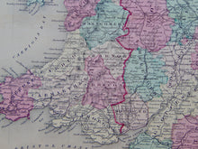 Load image into Gallery viewer, [MAP] Johnson&#39;s England and Wales (c. 1861)