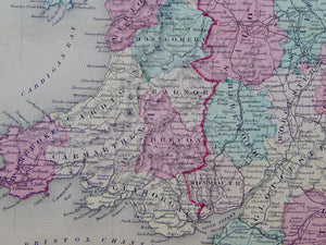 [MAP] Johnson's England and Wales (c. 1861)