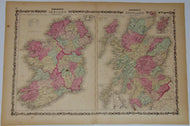 [MAP] Johnson's Ireland and Johnson's Scotland (c. 1861)