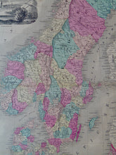 Load image into Gallery viewer, [MAP] Johnson&#39;s Prussia, Norway, Sweden, and Denmark (c. 1861)