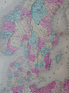 [MAP] Johnson's Prussia, Norway, Sweden, and Denmark (c. 1861)