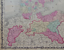 Load image into Gallery viewer, [MAP] Johnson&#39;s Prussia, Norway, Sweden, and Denmark (c. 1861)