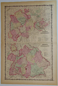 [MAP] Johnson's Germany no. 2 [with] Johnson's Germany no. 3. (c. 1861)