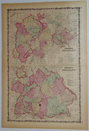 [MAP] Johnson's Germany no. 2 [with] Johnson's Germany no. 3. (c. 1861)