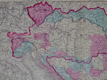 Load image into Gallery viewer, [MAP] Johnson&#39;s Austria, Turkey in Europe, and Greece (c. 1861)