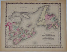 Load image into Gallery viewer, [MAP] Johnson&#39;s New Brunswick, Nova Scotia, Newfoundland, and Prince Edward Island