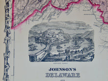 Load image into Gallery viewer, [MAP] Johnson&#39;s Delaware and Maryland (c. 1861)