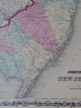 Load image into Gallery viewer, [MAP] Johnson&#39;s New Jersey (c. 1861)