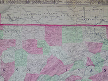 Load image into Gallery viewer, [MAP] Johnson&#39;s Pennsylvania and New Jersey (1864)