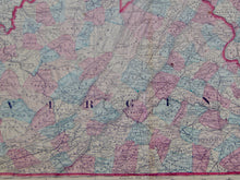 Load image into Gallery viewer, [MAP] Johnson&#39;s Pennsylvania, Delaware, Virginia and Maryland (c. 1861)