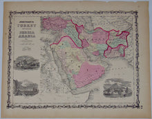 Load image into Gallery viewer, [MAP] Johnson&#39;s Turkey in Asia, Persia, Arabia (c. 1861)